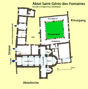Abtei St-Génis-des-Fontaines, Grundriss photo