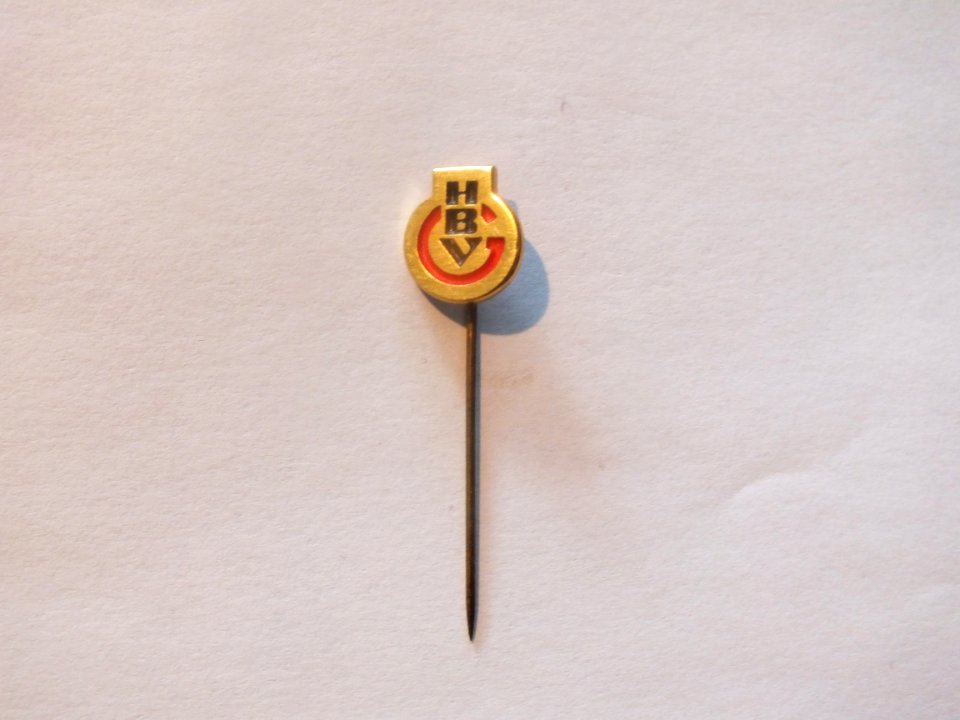 Anstecknadel der Gewerkschaft HBV