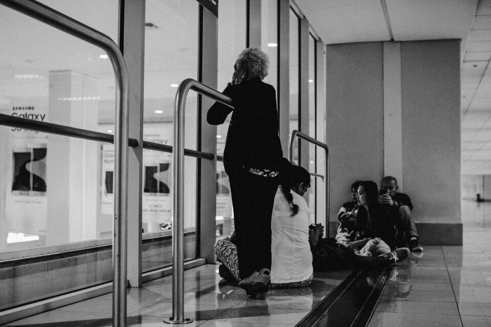 Sitting rest waiting
