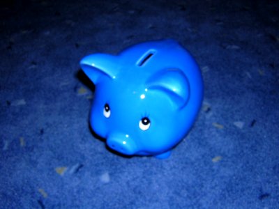 Blaues Sparschwein