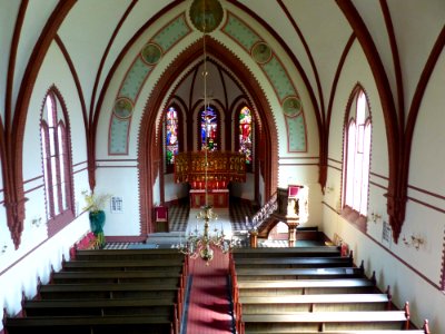 Blick von oben auf den Altar