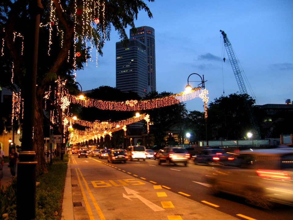 Bras Basah Road, Xmas, Dec 06