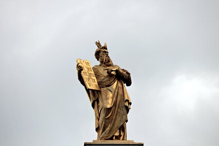 Golden statue bruges belgium
