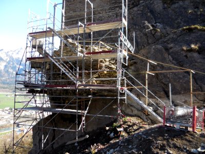 Burgruine Haldenstein Ausgrabung 2015