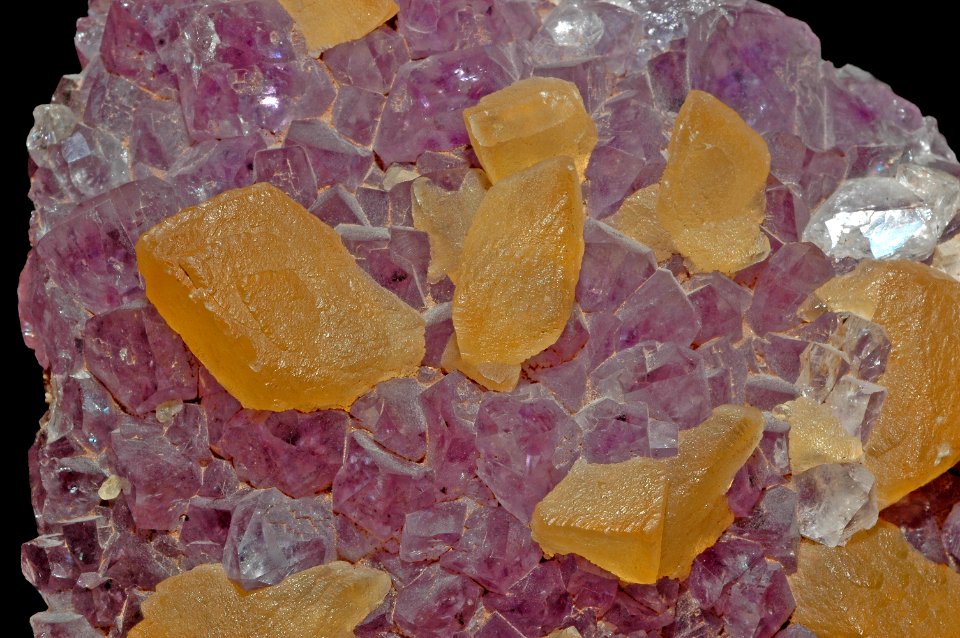 Calcite sur améthyste (Brésil)
