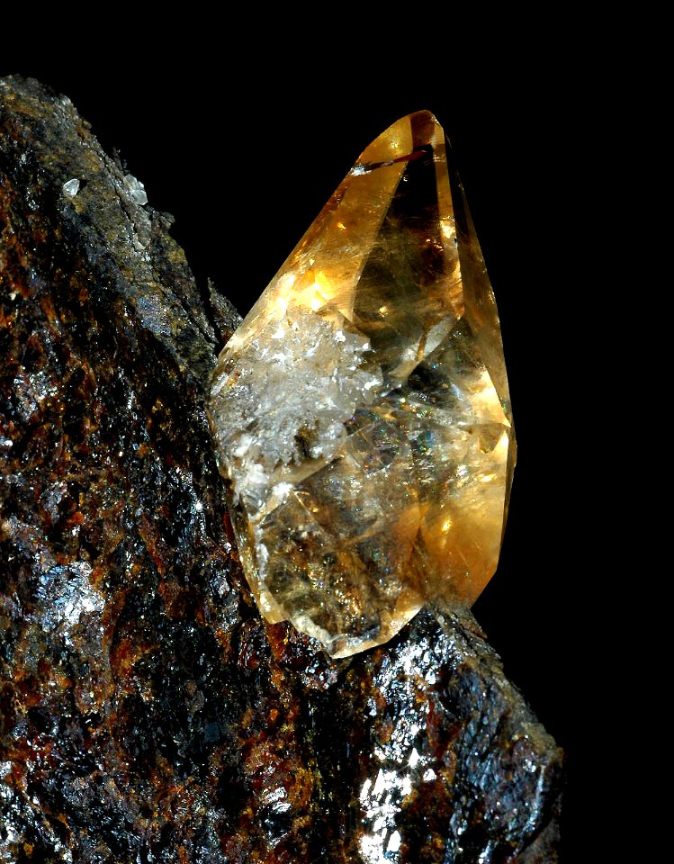 Calcite Elmwood sur sphalérite (USA)