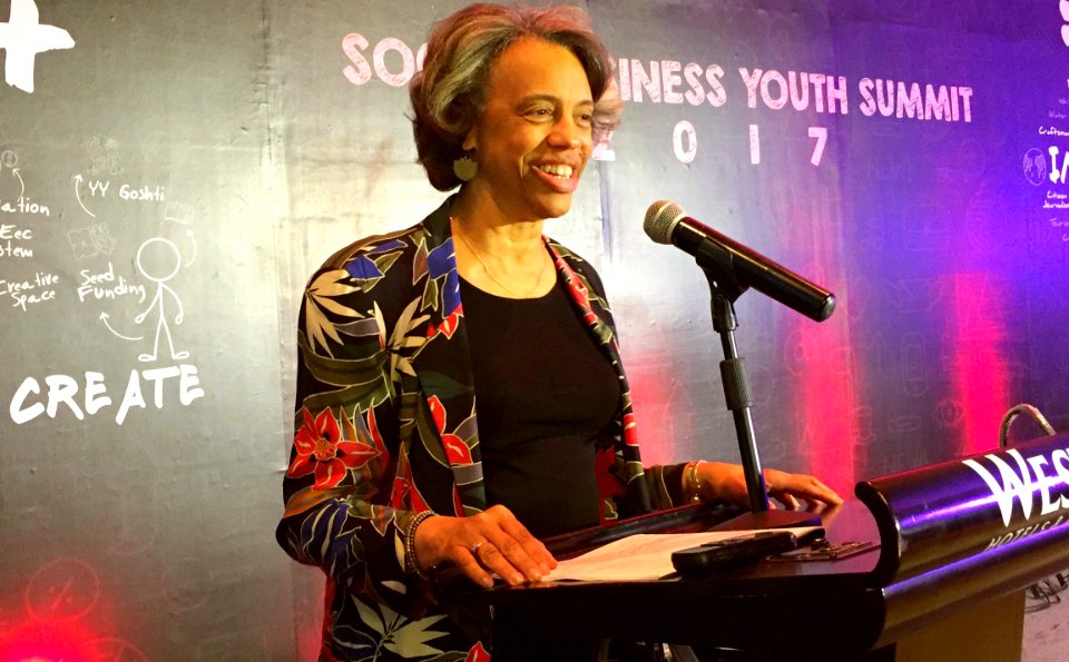 Ambassador Bernicat at the Social Business Youth Summit 2017 (35582291954)