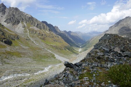 Alpine landscapes panorama photo