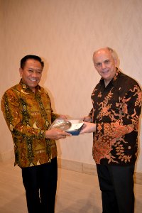 Ambassador Joseph R. Donovan Jr. with Acting Governor Eko Subowo