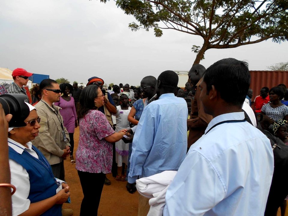 Ambassador Page greets prayer participants (12328018335)