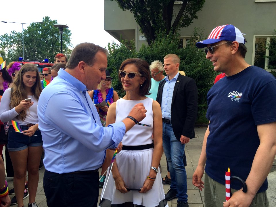 Ambassador Raji and DCM Bob Gilchrist chats with Prime Minister Stefan Löfven (28663483931)