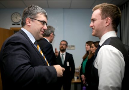 Ambassador Pyatt meets Peace Corps volunteers in Kyiv to celebrate the 55th anniversary of the Peace Corps, March 1, 2016 (25435265535)