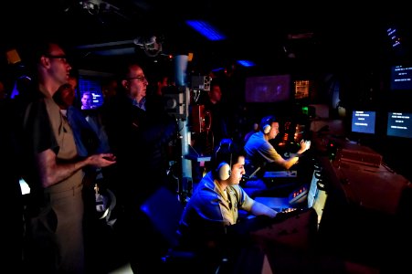 Ambassador Shapiro Hosts Israeli MoD Ya’alon on USS Carney 160222-N-FP878-295 (24843320999)