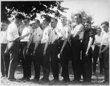 Ambulance Training Corps, Allentown, Pennsylvania. Uncle Sam is training his ambulance drivers for the business of... - NARA - 533671