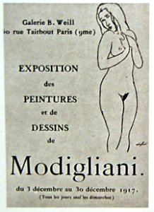 Amedeo-Modigliani-berthe-weill-first-oneman-exhibition-nudes-1917-paris