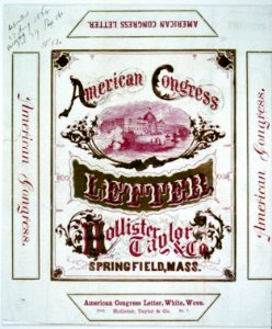 American Congress letter - Hollister, Taylor & Co., Springfield, Mass. LCCN2001701500