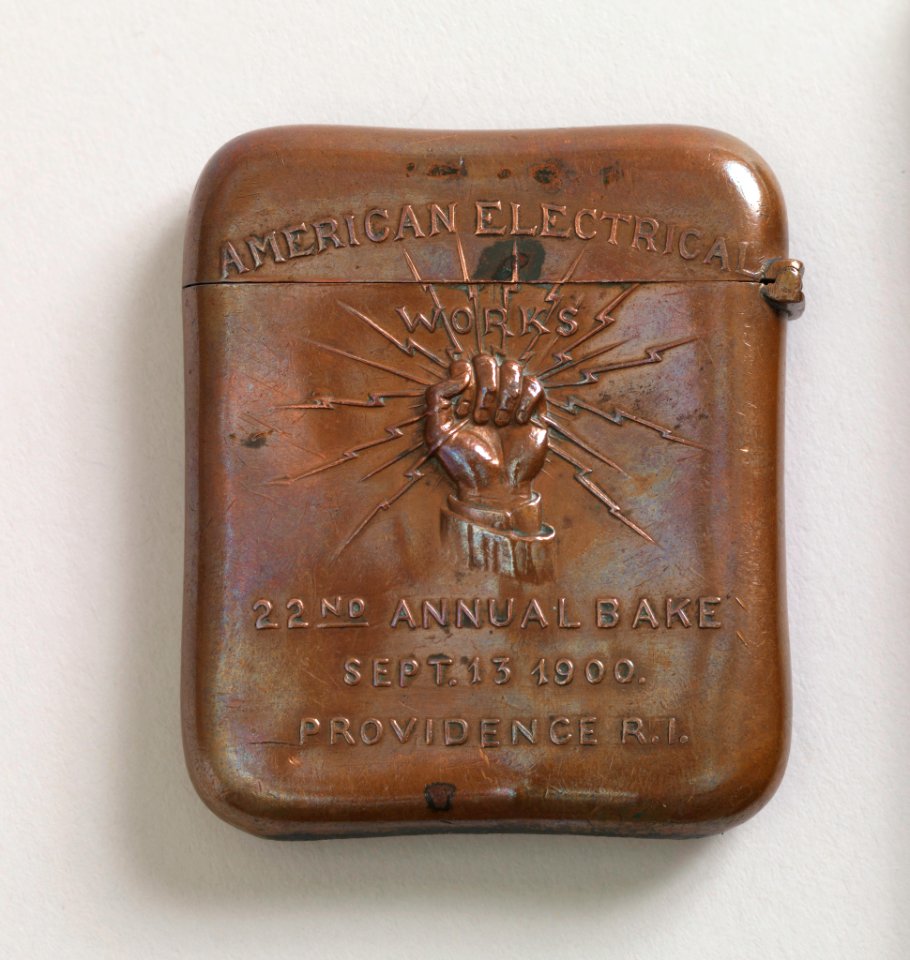 American Electrical Works Bake Matchsafe, ca. 1900 (CH 18503275-2)