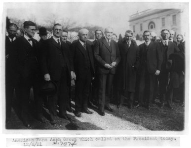 American Farm Association group which called on the President today. 12-6-21 LCCN2007683065
