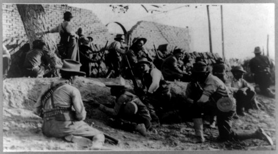 American fighting in Insurrecto ranks at Juarez - Mexican War LCCN2002717801
