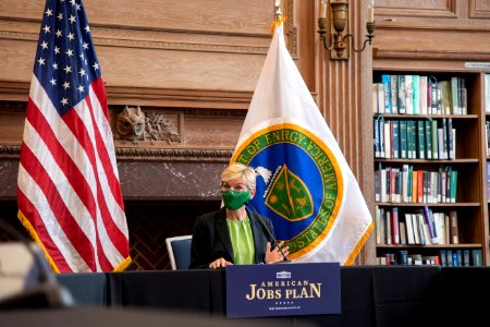 American Jobs Plan Panel Discussion featuring Secretary of Energy J. Granholm and Howard University Professors held on May 3, 2021 - S1-Panel-HU-DSP 6086