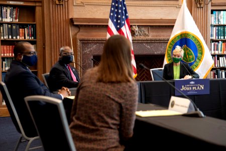 American Jobs Plan Panel Discussion featuring Secretary of Energy J. Granholm and Howard University Professors held on May 3, 2021 - S1-Panel-HU-DSP 6411