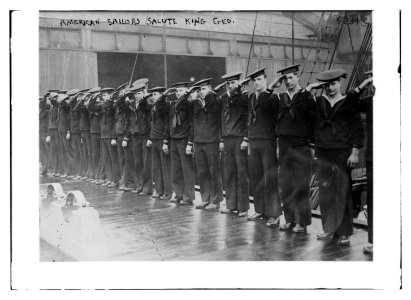 American sailors salute King Geo. (i.e. George) LCCN2014704815