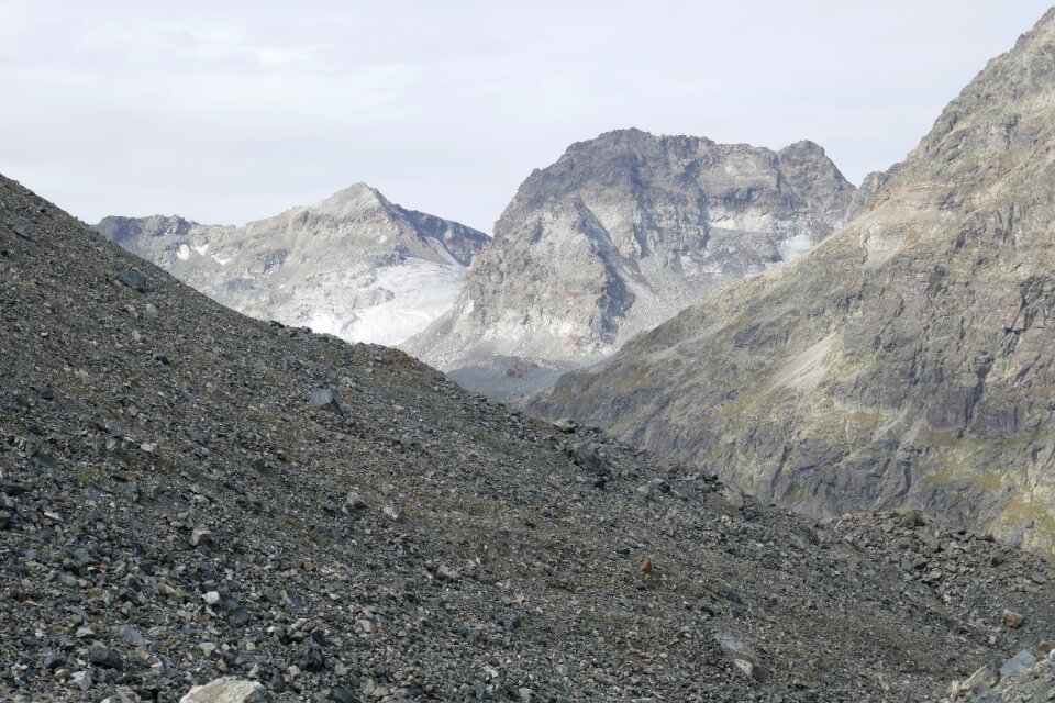 Rock sky boulders photo