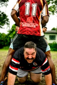 Americans and Fijians play rugby during Pacific Partnership 2015 150609-N-TQ272-811