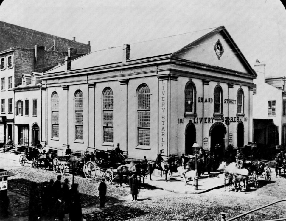 Amerikanischer Photograph um 1865 - Die Grand Street Zunftställe (Zeno Fotografie)