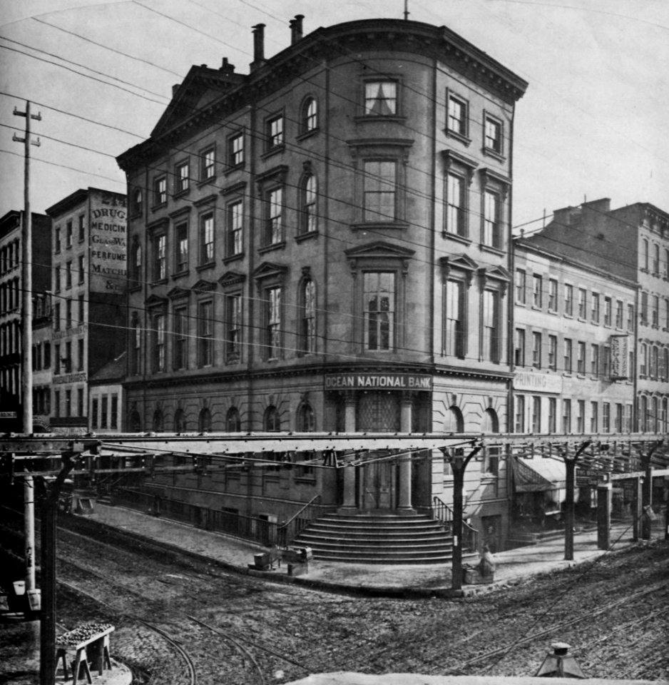 Amerikanischer Photograph um 1869 - Erste Hochbahn (Zeno Fotografie)