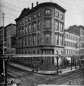 Amerikanischer Photograph um 1869 - Erste Hochbahn (Zeno Fotografie)