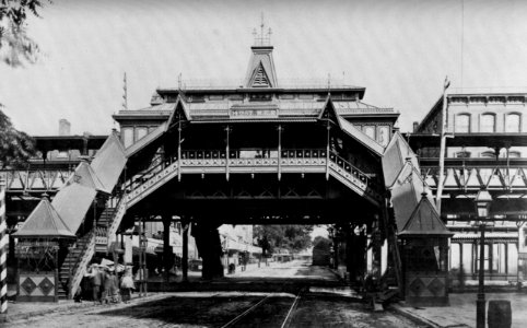 Amerikanischer Photograph um 1879 - Metropolitan Hochbahnstation (Zeno Fotografie)