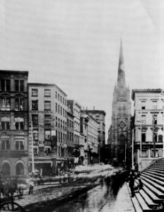 Amerikanischer Photograph um 1870 - Wall Street (Zeno Fotografie)