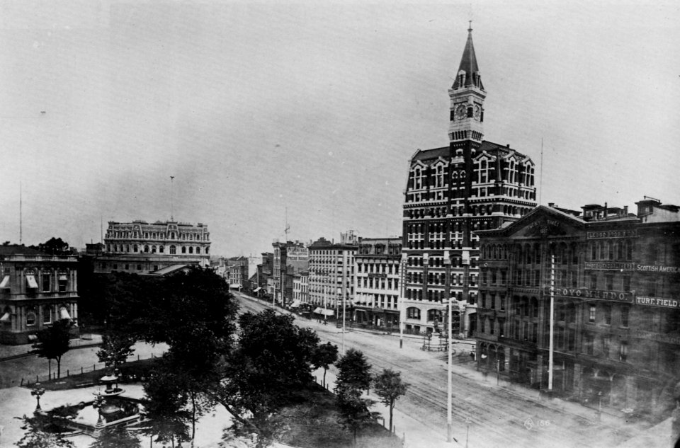 Amerikanischer Photograph um 1880 - Park Row (1) (Zeno Fotografie)