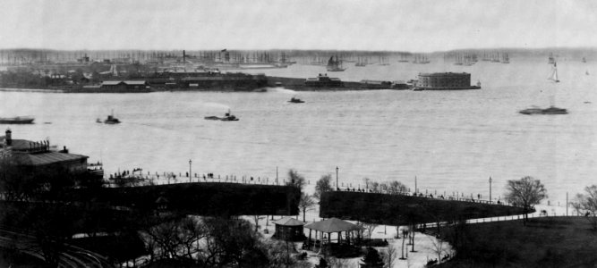 Amerikanischer Photograph um 1885 - Der Battery Park (Zeno Fotografie)