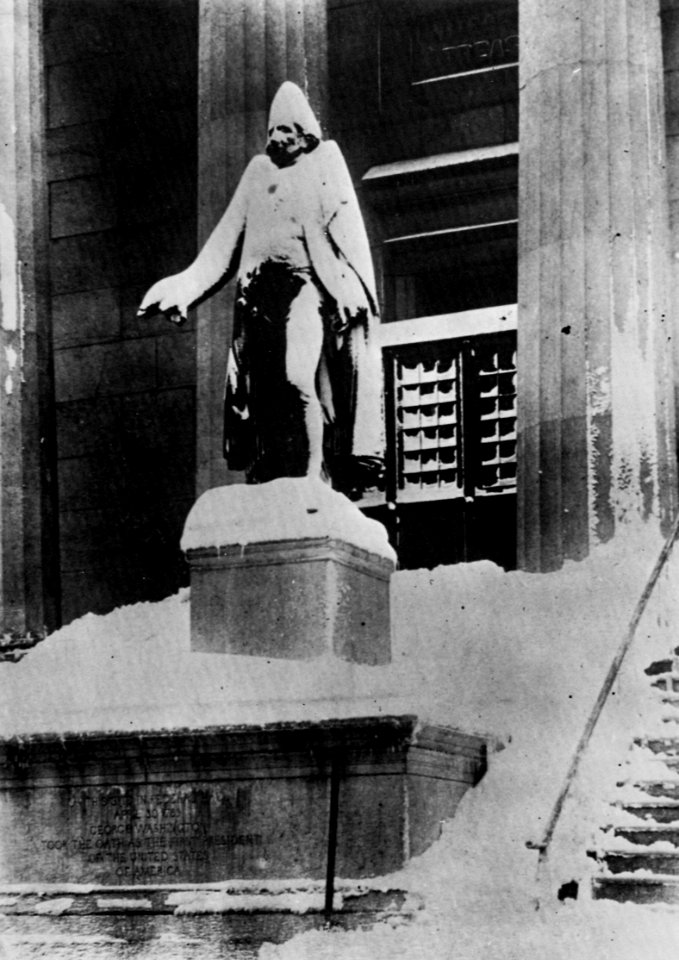 Amerikanischer Photograph um 1888 - Washington im Schnee (Zeno Fotografie)