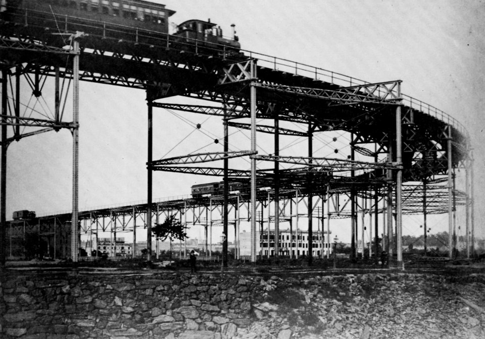 Amerikanischer Photograph um 1889 - Die S-Kurve bei der 110th Street (Zeno Fotografie)