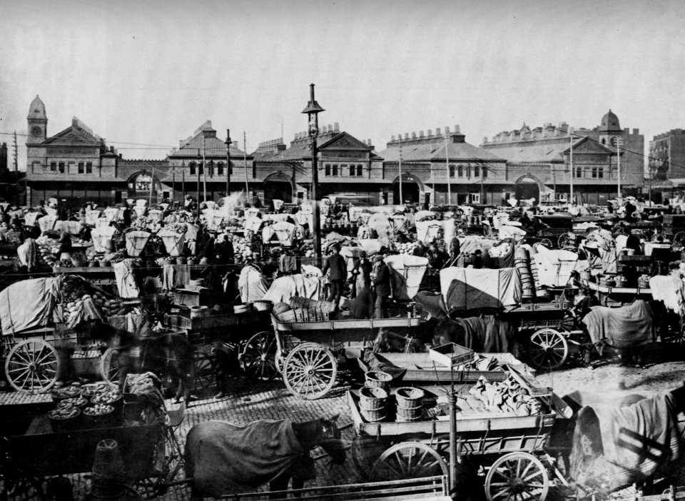 Amerikanischer Photograph um 1885 - Der West Washington Markt (Zeno Fotografie)