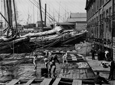 Amerikanischer Photograph um 1892 - Fulton Fischmarkt (Zeno Fotografie) photo