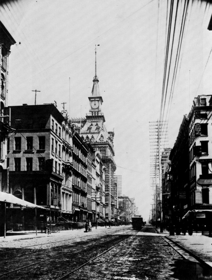 Amerikanischer Photograph um 1890 - Unteres Ende des Broadway (Zeno Fotografie)