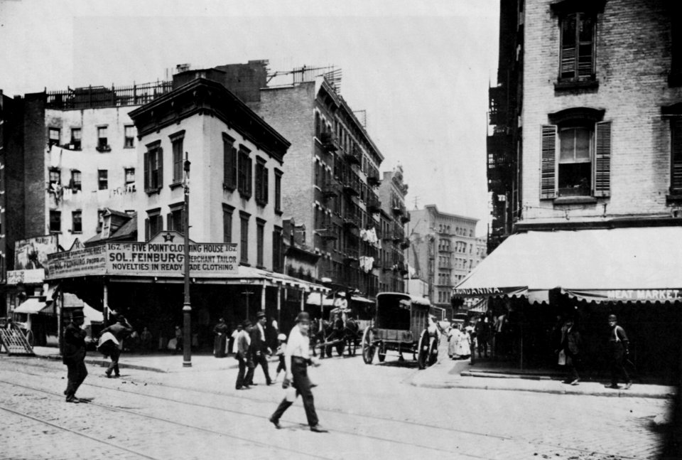 Amerikanischer Photograph um 1895 - Worth und Baxter Street (Zeno Fotografie)