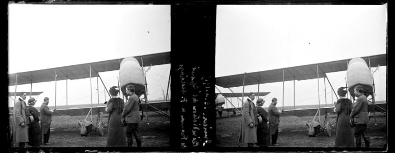 Amiens. 13-04-15. Bénédiction de l'appareil M. Farman de P. Descoings - Fonds Berthelé - 49Fi815