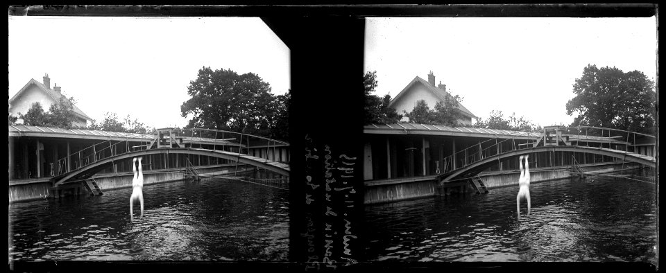Amiens. 11-07-1915. Bassin de natation - Fonds Berthelé - 49Fi65
