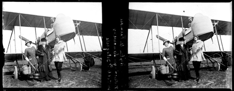 Amiens. Biplan M. Farman. Descoings. Lamoureux - Fonds Berthelé - 49Fi258
