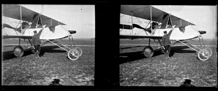 Amiens. Biplan Voisin. M. Teissier - Fonds Berthelé - 49Fi161