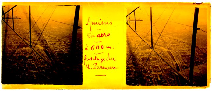 Amiens. En aéro. 600m. Fuselage du M. Farman - Fonds Berthelé - 49Fi119
