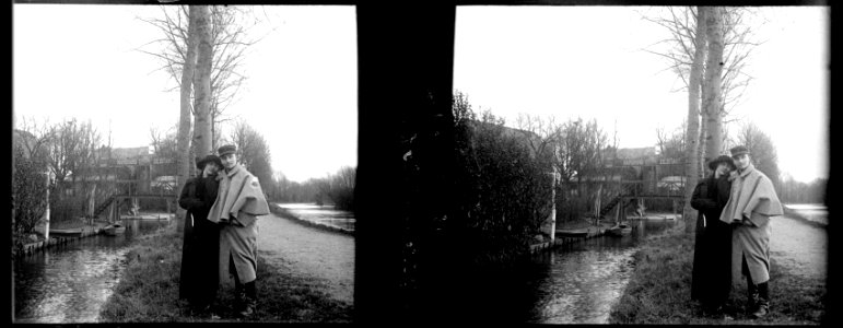Amiens. Chemin de halage. J. Cornu et R. Berthelé - Fonds Berthelé - 49Fi234