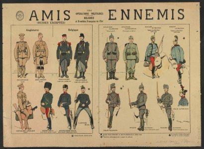 Amis - ennemis 1914 opérations militaires Belgique et Frontiére Française de l'Est. LCCN2016651592