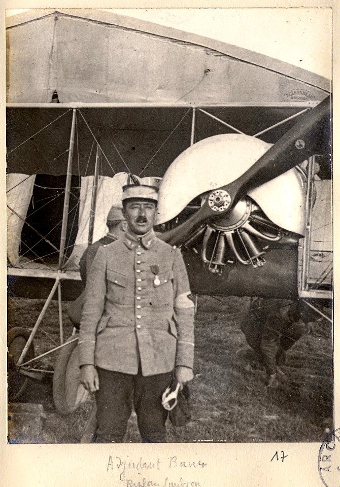 Amiens.13-06-15. biplan Caudron. adjudant Bauer. - Fonds Berthelé - 49Fi1874-17
