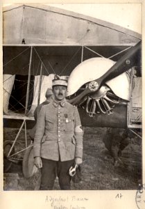 Amiens.13-06-15. biplan Caudron. adjudant Bauer. - Fonds Berthelé - 49Fi1874-17